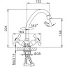 Смеситель для кухни FRAP H27 F4027-2 хром