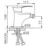 Смеситель для раковины FRAP F1033 зеленый/хром